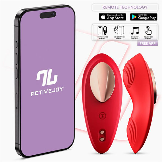 Vibrador de Braguita con APP Silicona Rojo