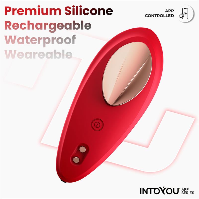 Vibrador de Braguita con APP Silicona Rojo