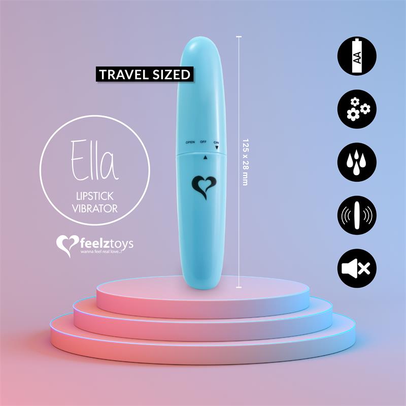 Ella Lipstick Vibrador Light Blue