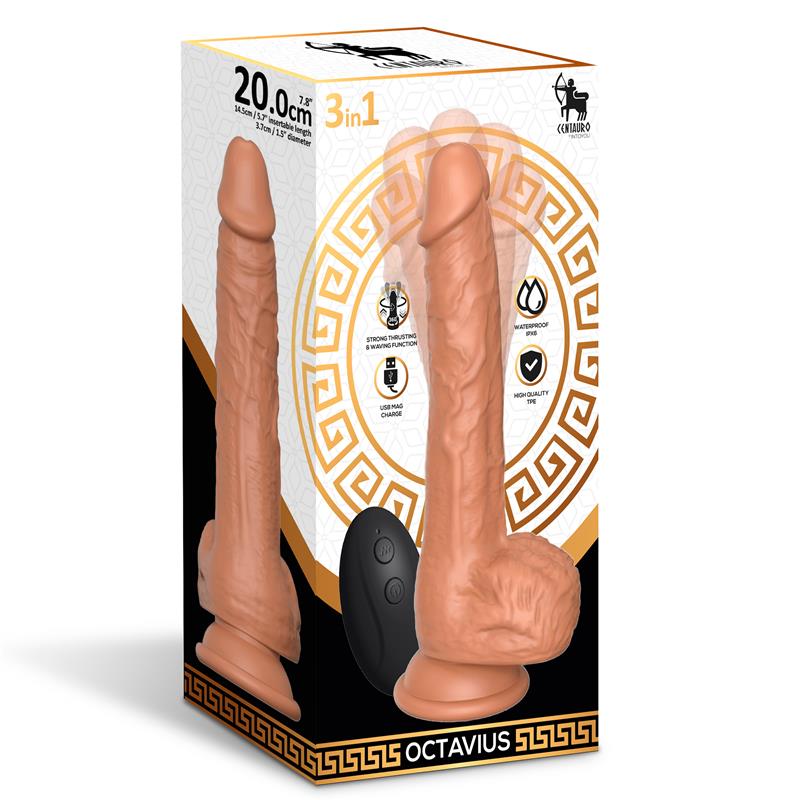 Octavius Dildo con Vibracion Thrusting y Waving 360º 78 20 cm