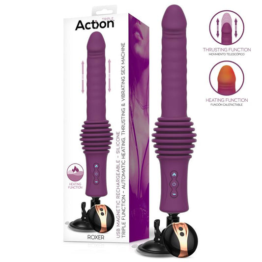 Roxer Sex Machine con Vibracion Thrusting Efecto Calor y Control Remoto