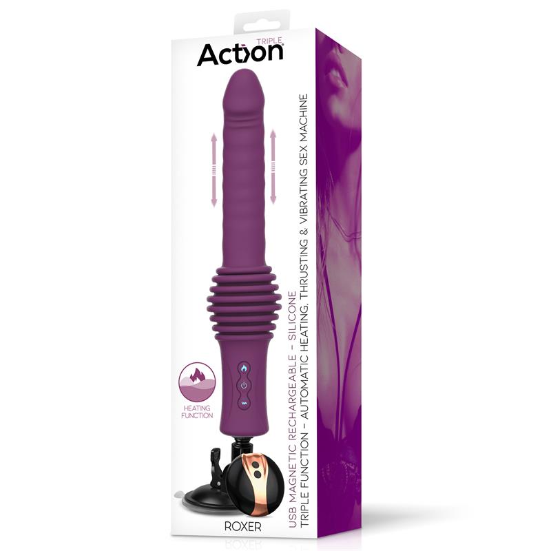 Roxer Sex Machine con Vibracion Thrusting Efecto Calor y Control Remoto