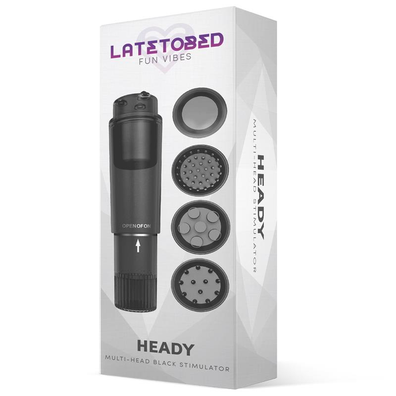 Heady Estimulador con 4 Cabezales Negro