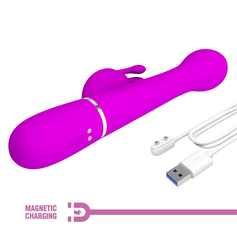 Vibrador con Thrusting y Bolas Rotatorias Dejon Rosa