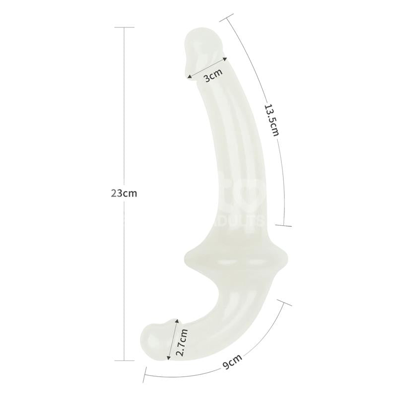 Dildo doble Lumino Play Luz Azul 105