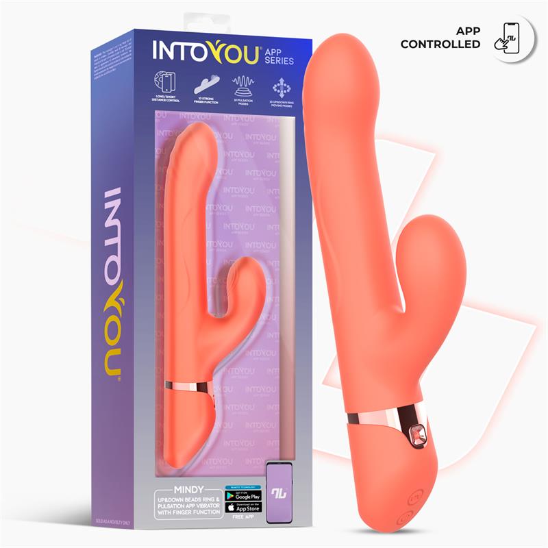 Mindy Vibrador con Anillo de Bolas Up and Down Finger y Pulsacion con APP