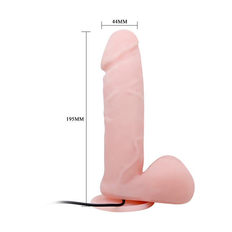 Oliver Dildo Realista con Vibracion y Rotacion Control Remoto