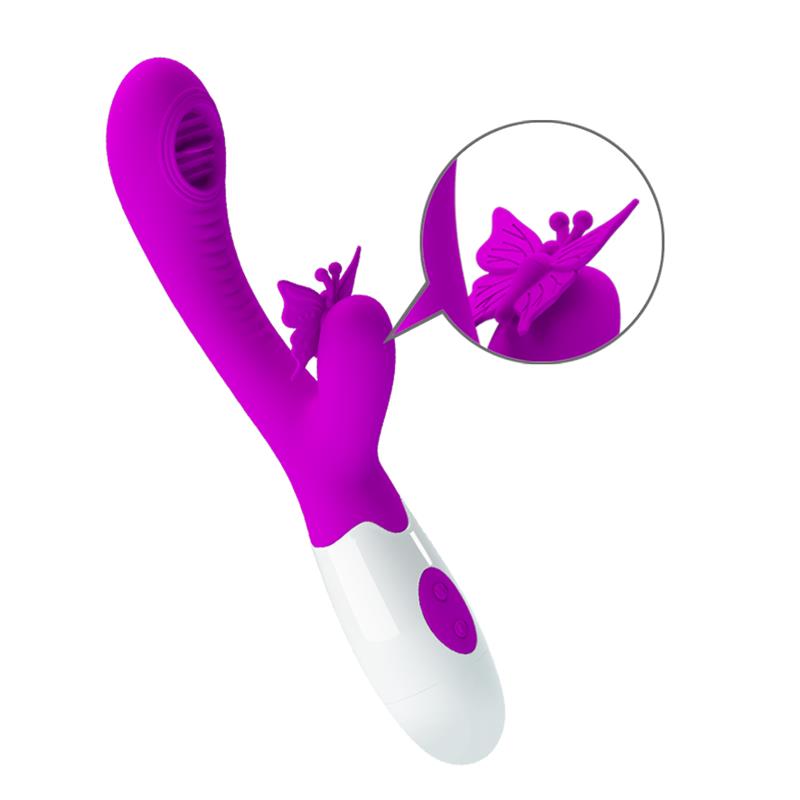 Moth Vibrador con Lengua Tickling