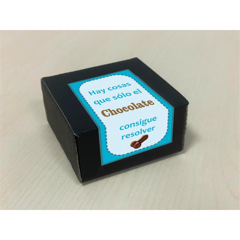 Caja de 8 Bombones Chocolate Puro Forma de Pene