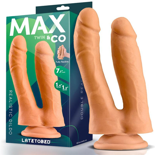 Twin Dildo Doble Realista 71 Natural