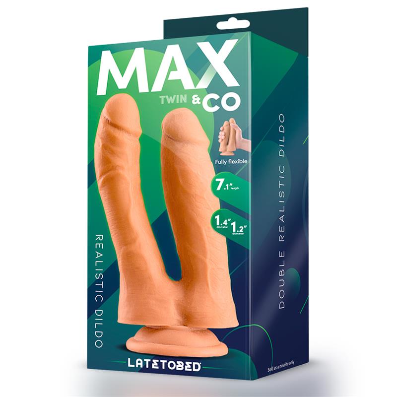 Twin Dildo Doble Realista 71 Natural