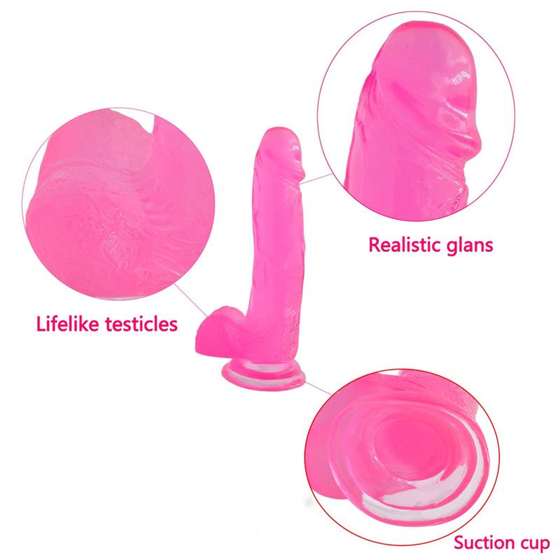 Dildo Jelly Studs 8 Rosa