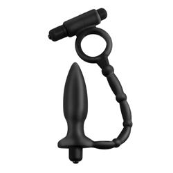 Anal Fantasy Collection Ass-Kicker with Cockring - Black Color